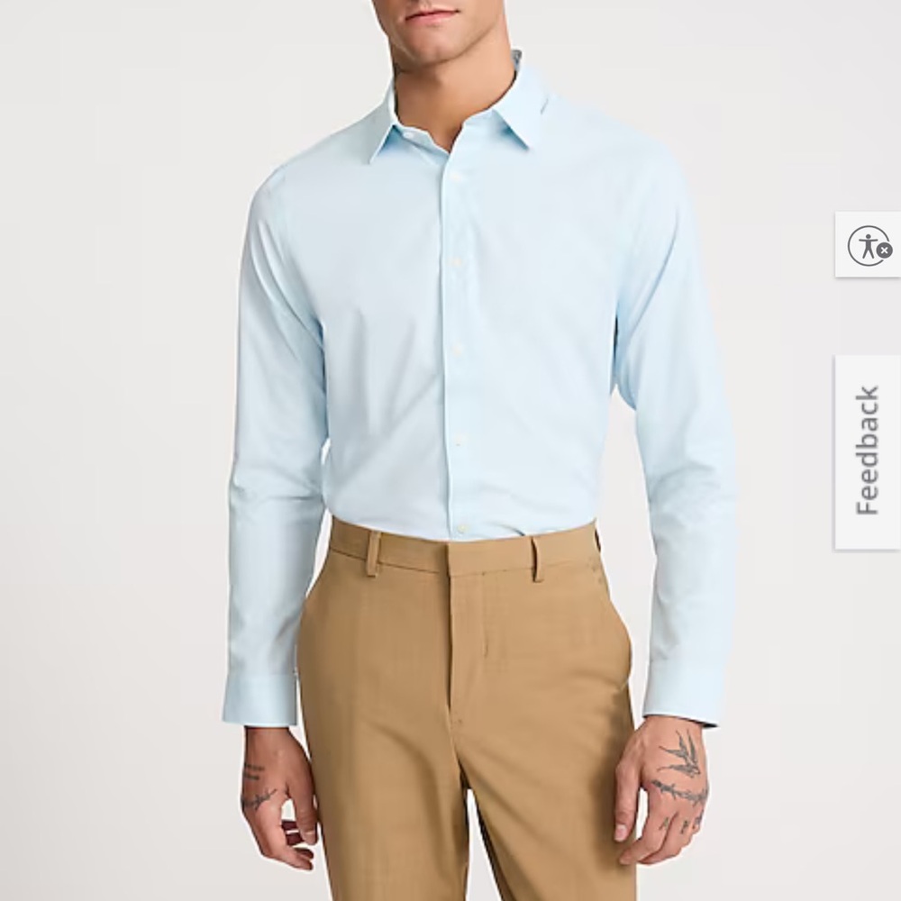 Express Sky Blue Slim Max Shirt